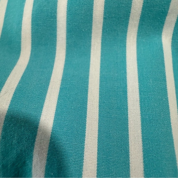 Ralph Lauren Ladies Plus Teal Striped Button Down Shirt - Picture 4 of 4